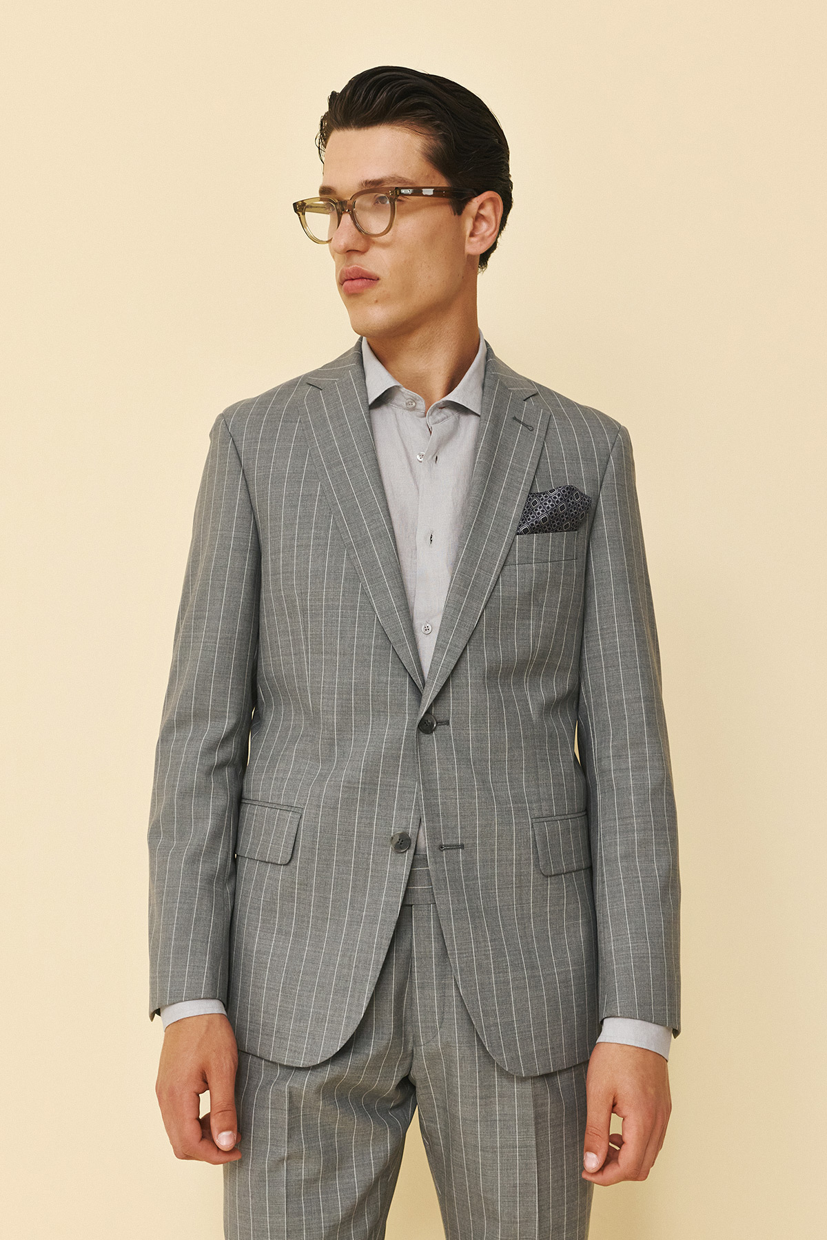 Guy Laroche Κοστούμι ΜΙΣΟΦΟΔΡΟ 854 Slim Fit σε GREY Χρώμα - Image 4