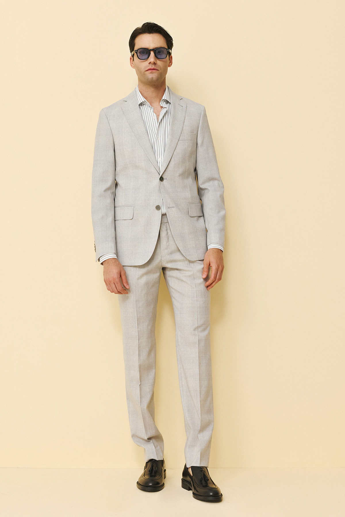 Guy Laroche Κοστούμι ΜΙΣΟΦΟΔΡΟ 854-081 Slim Fit σε L.GREY Χρώμα - Image 3