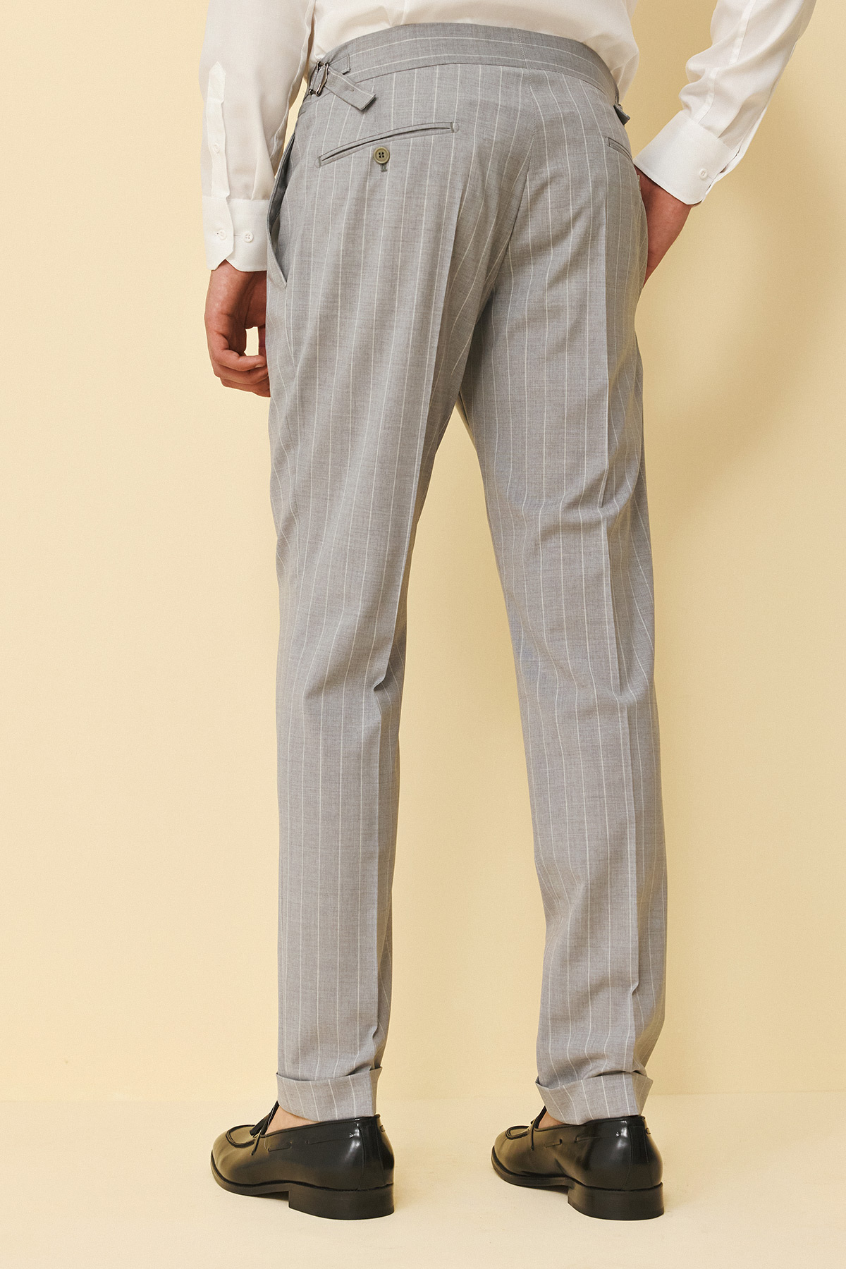 Guy Laroche Κοστούμι Μυτερό Πέτο 856N-098R σε Grey Χρώμα και Slim Fit Εφαρμογή - Image 11