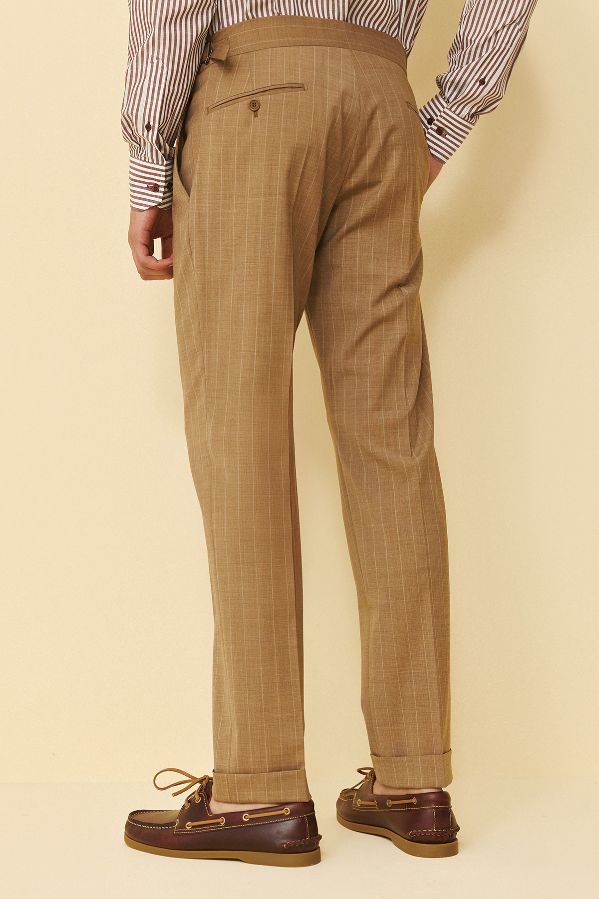 Guy Laroche Κοστούμι Μυτερό Πέτο 856N-098R σε CAMEL Χρώμα και Slim Fit Εφαρμογή - Image 7