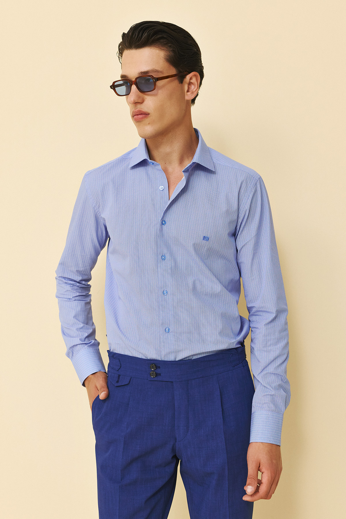 Guy Laroche Πουκάμισο Slim Fit σε Blue Χρώμα - Image 3