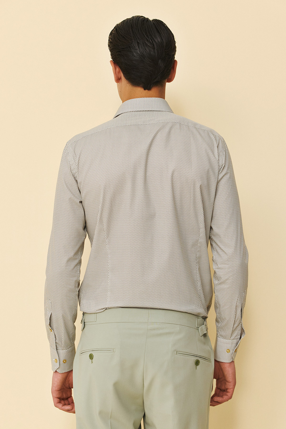 Guy Laroche Πουκάμισο Slim Fit σε WHITE/CAMEL Χρώμα - Image 3