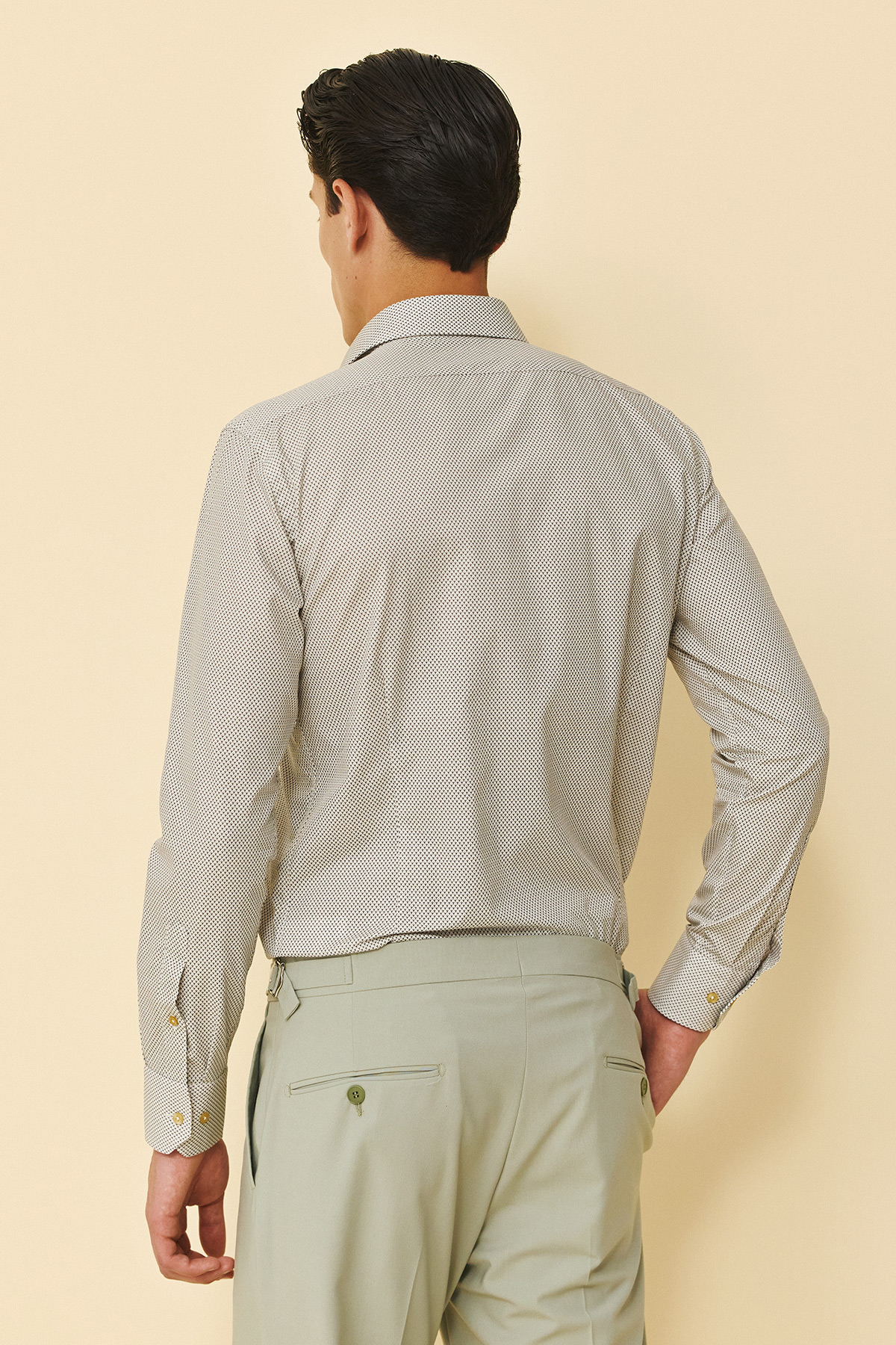 Guy Laroche Πουκάμισο Slim Fit σε WHITE/CAMEL Χρώμα - Image 5