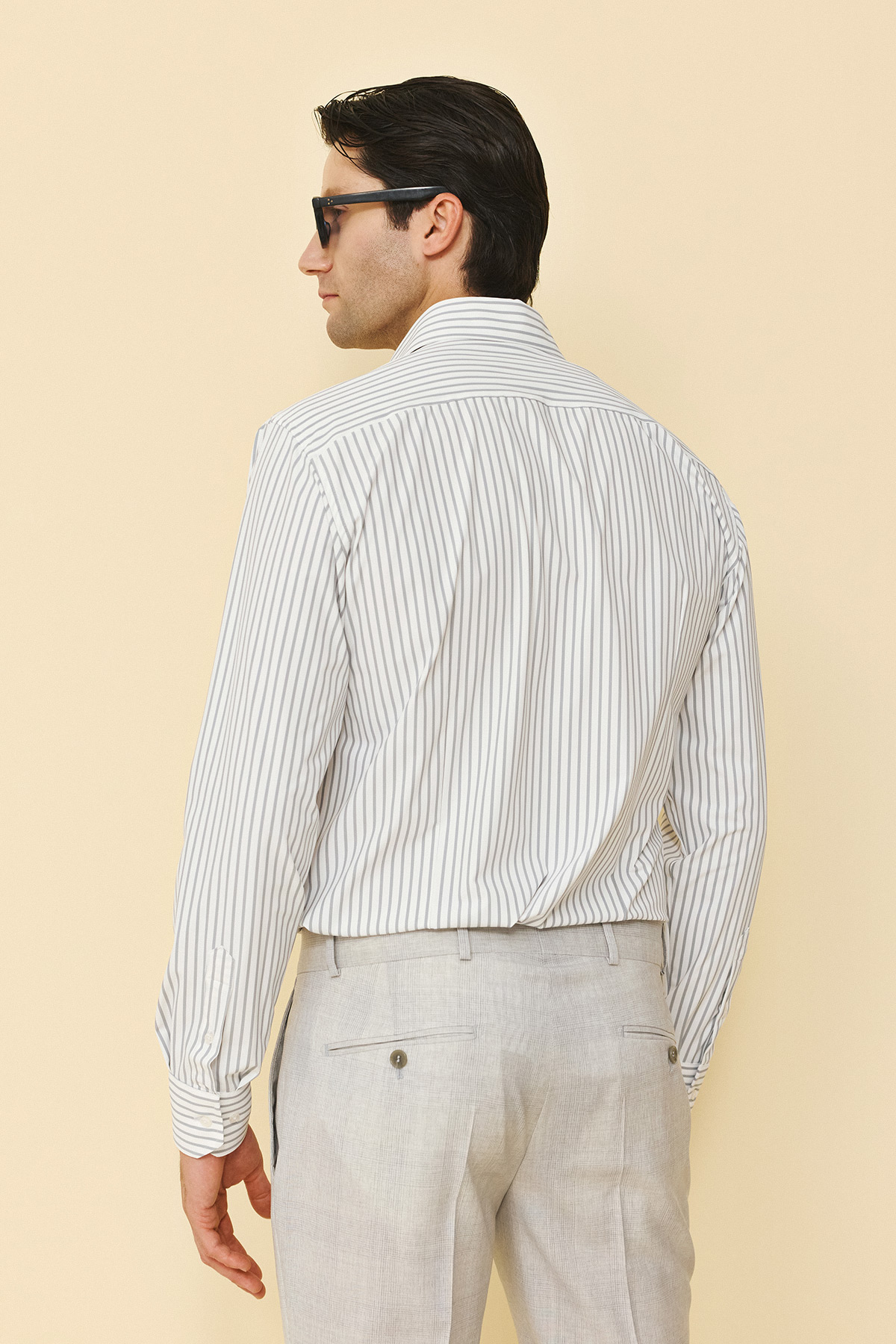 Guy Laroche Πουκάμισο Slim Fit σε WHITE-GREY Χρώμα - Image 4