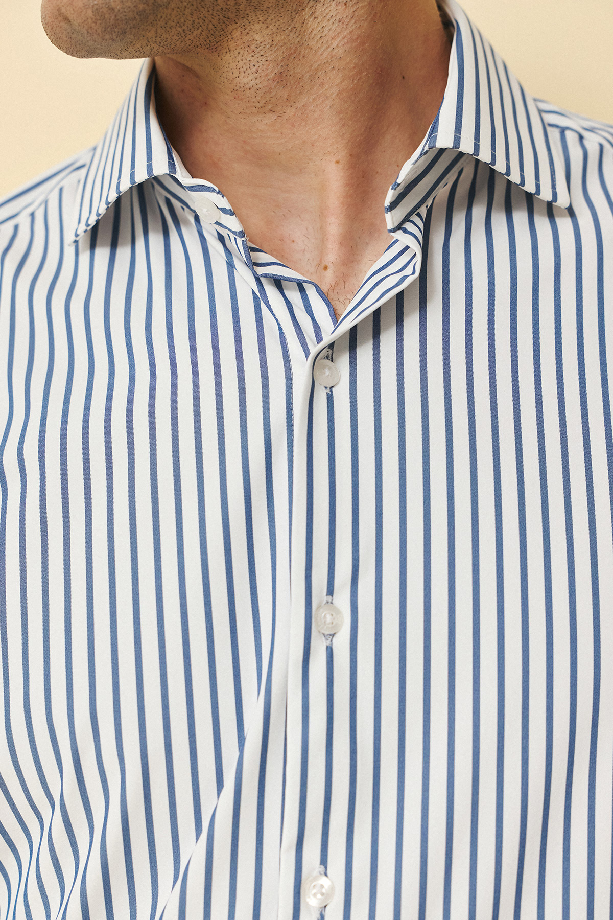 Guy Laroche Πουκάμισο Slim Fit σε WHITE-BLUE Χρώμα - Image 4