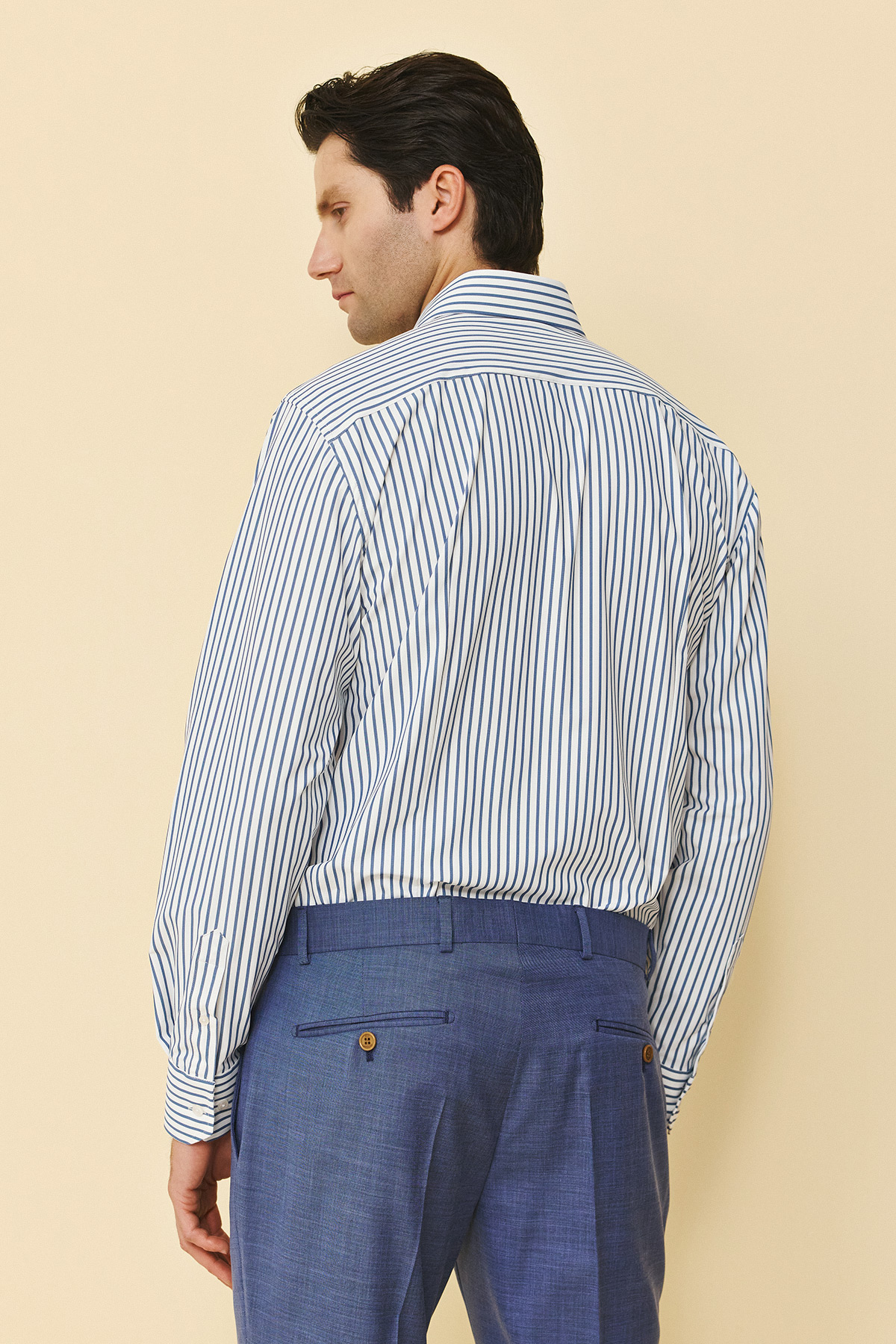 Guy Laroche Πουκάμισο Slim Fit σε WHITE-BLUE Χρώμα - Image 3