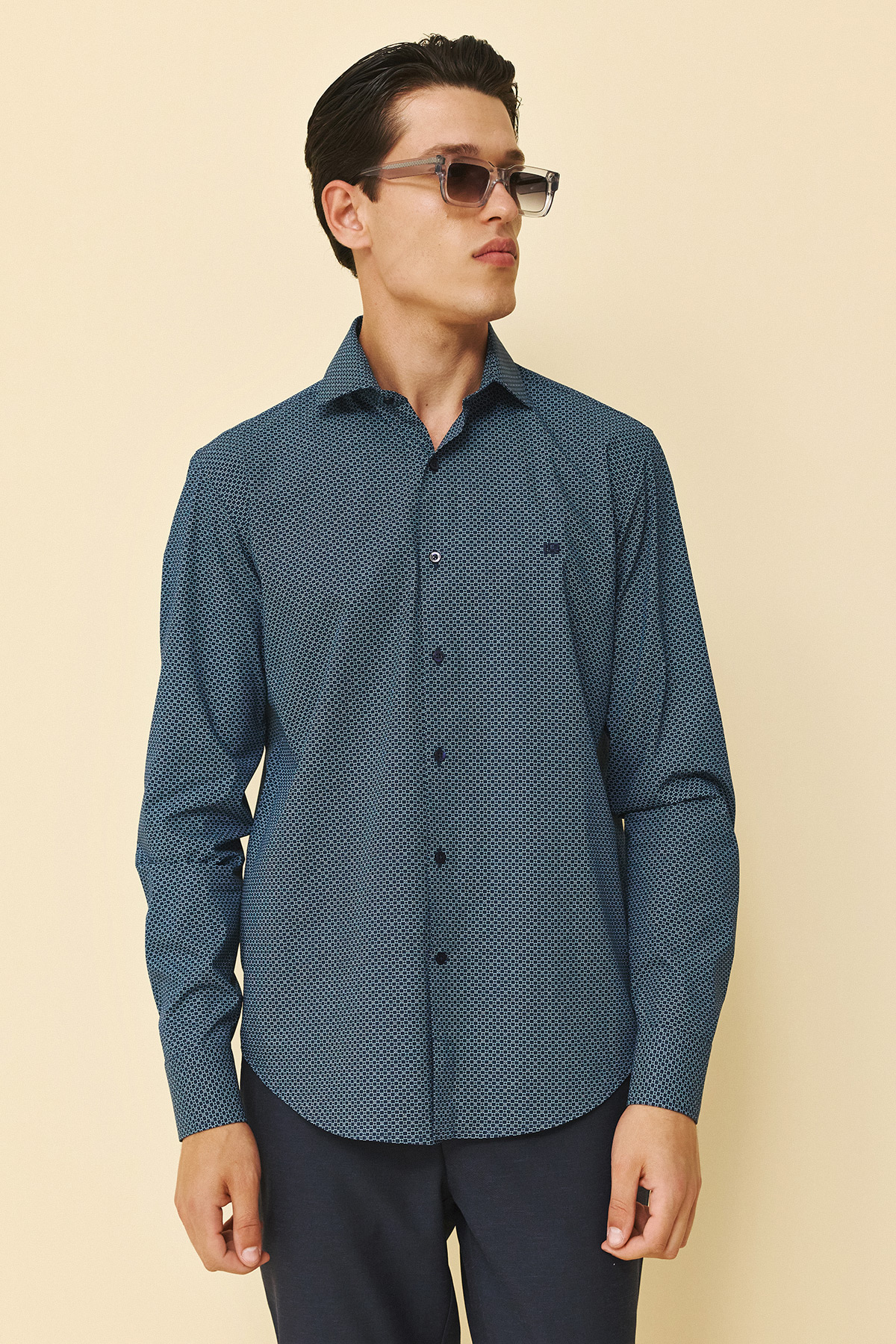 Guy Laroche Πουκάμισο Classic Fit σε D.BLUE Χρώμα - Image 5
