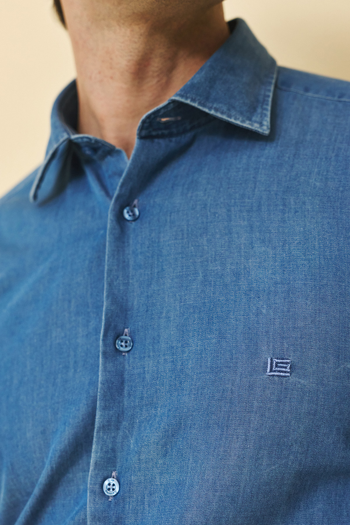 Guy Laroche Πουκάμισο Slim Fit σε L.BLUE Χρώμα - Image 4