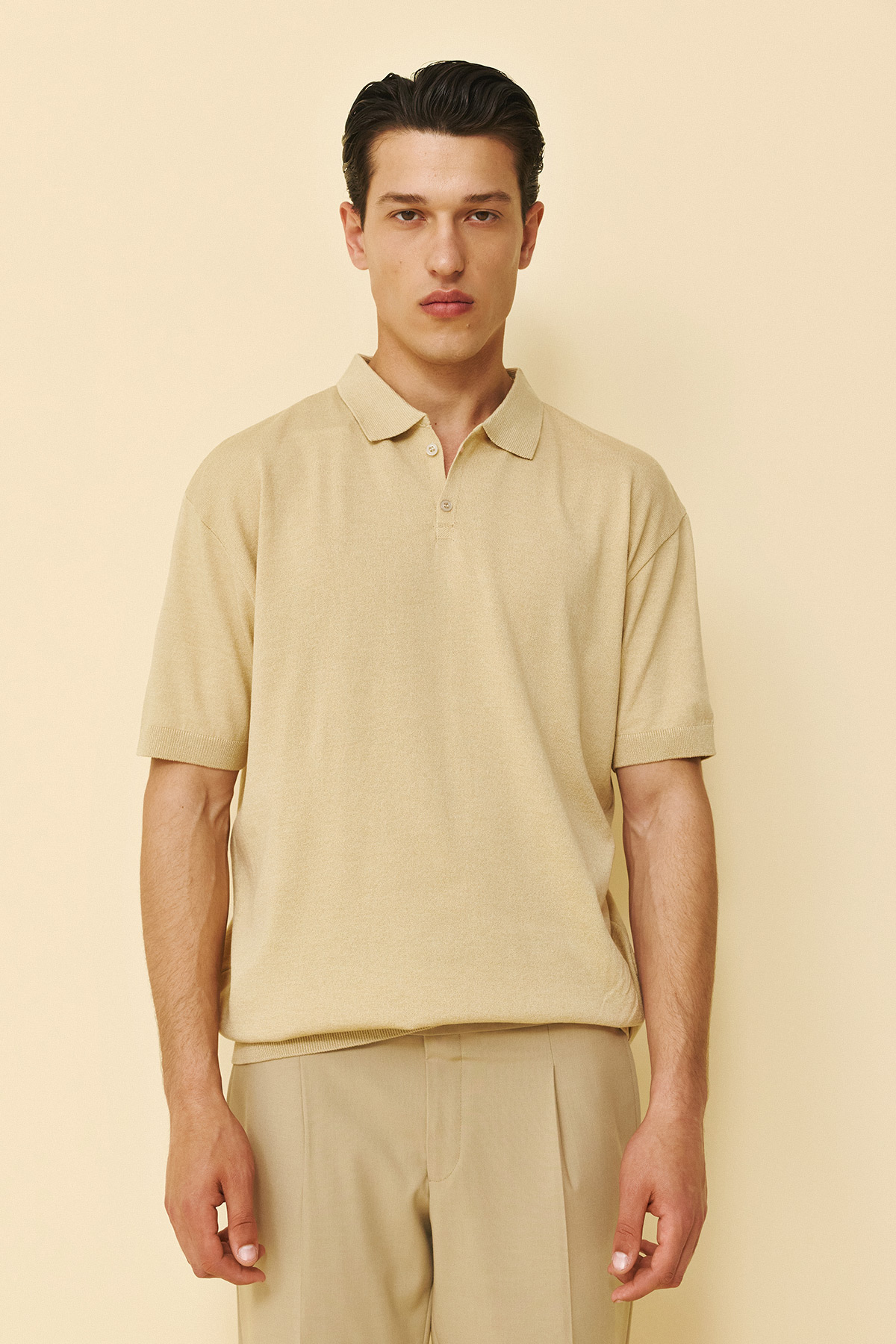 Alternative view of Guy Laroche Βαμβακερή Μπλούζα T-Shirt σε Beige Χρώμα