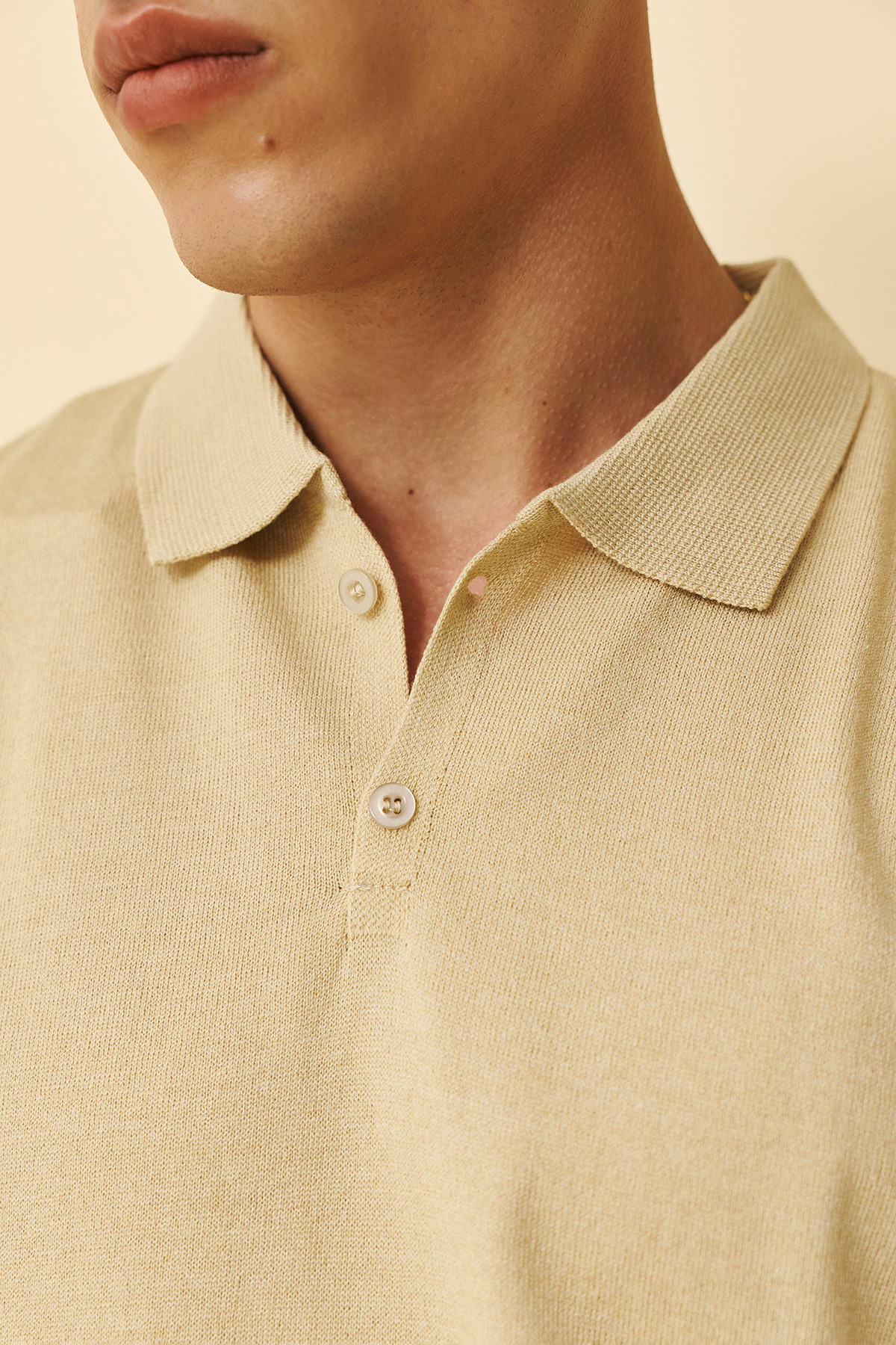 Guy Laroche Βαμβακερή Μπλούζα T-Shirt σε Beige Χρώμα - Image 4