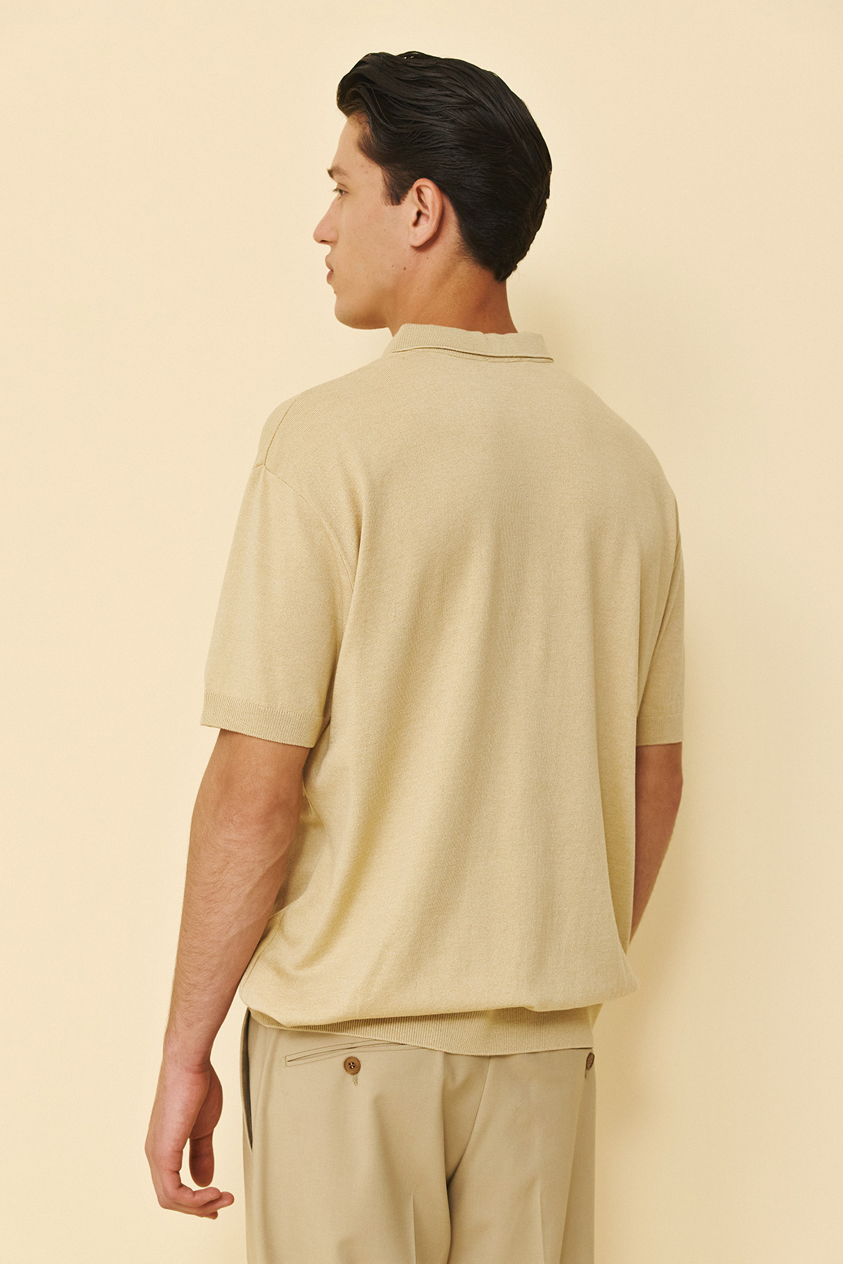 Guy Laroche Βαμβακερή Μπλούζα T-Shirt σε Beige Χρώμα - Image 5