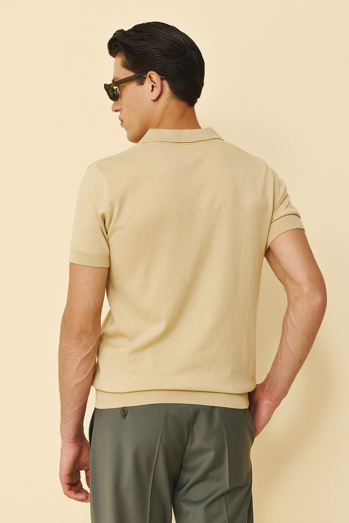 Guy Laroche Κοντομάνικη Μπλούζα T-Shirt πόλο σε Camel Χρώμα - Image 5