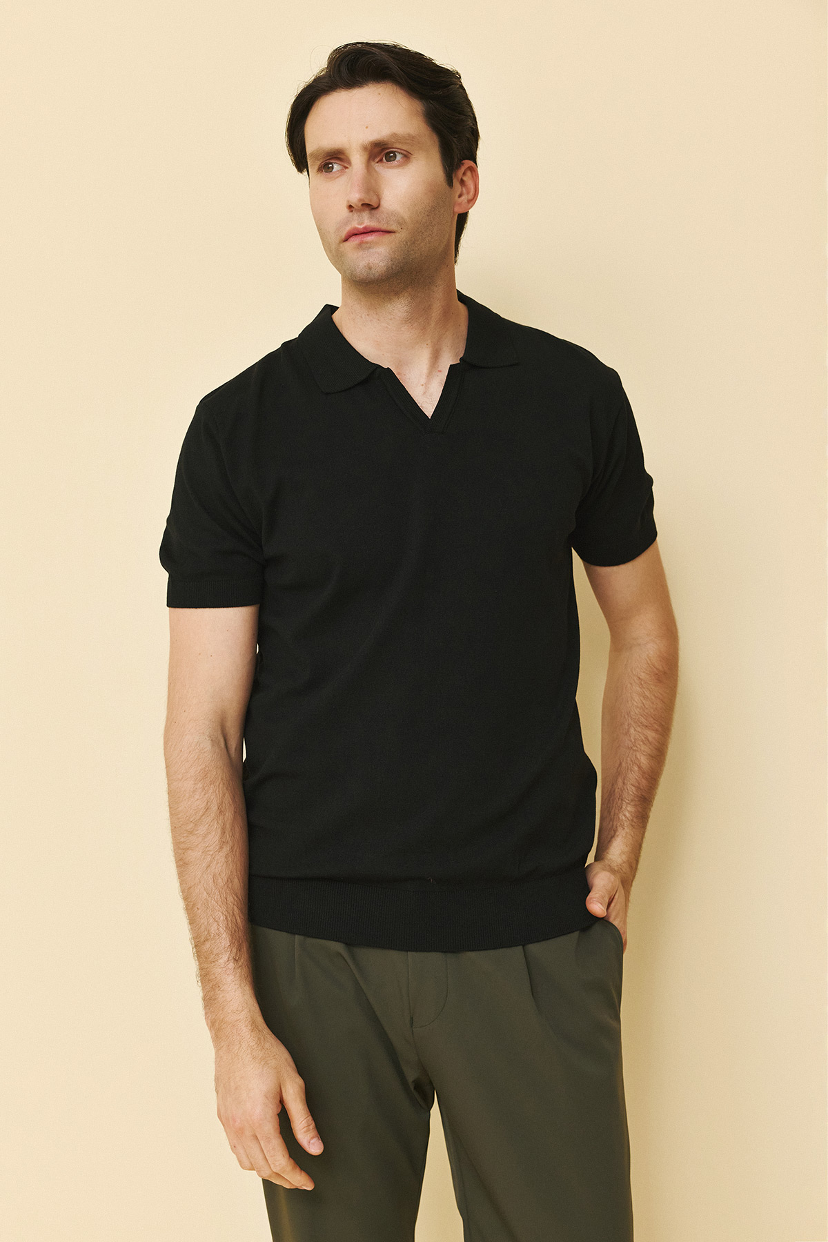 Guy Laroche Κοντομάνικη Μπλούζα T-Shirt πόλο σε Black Χρώμα