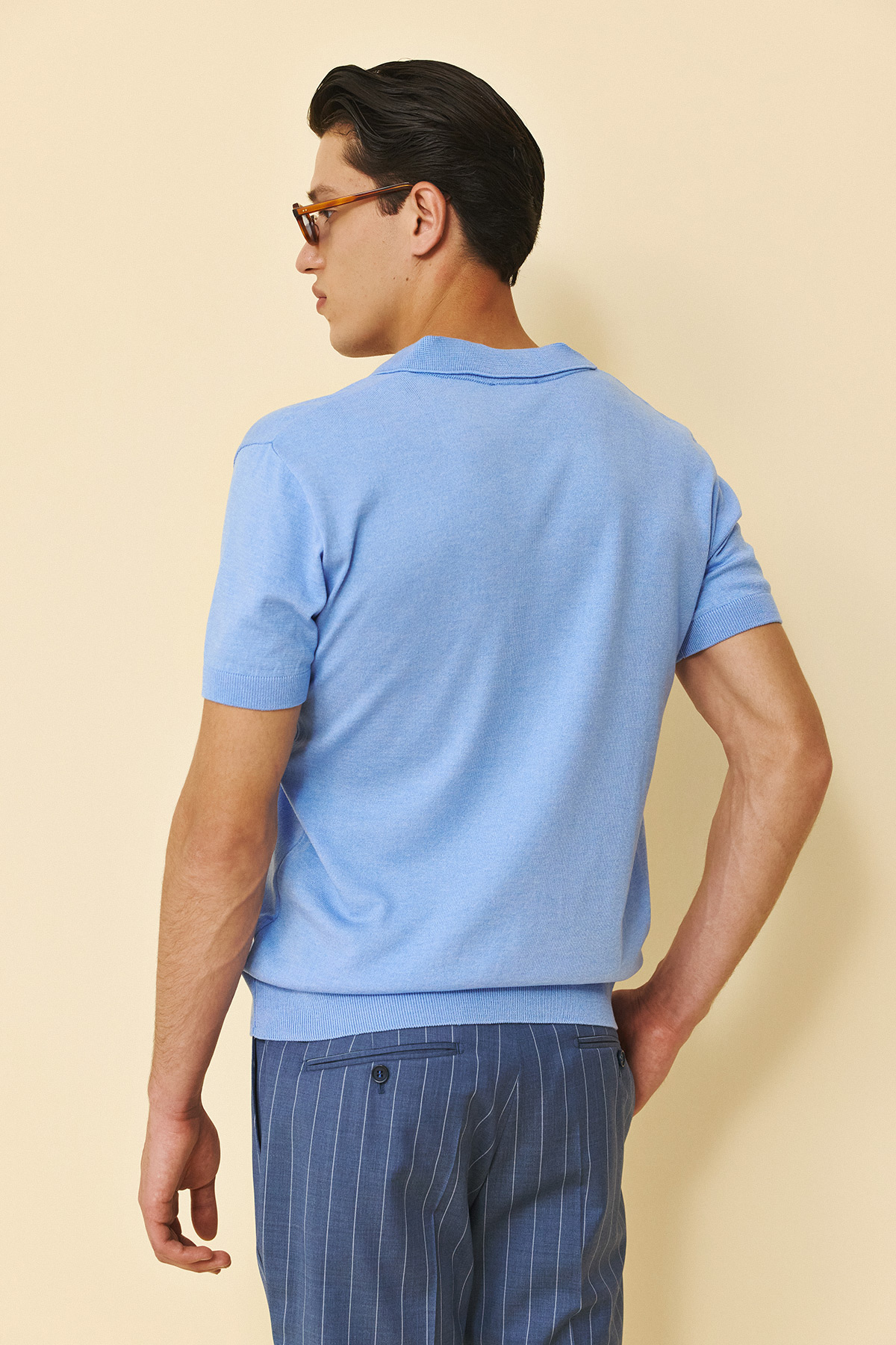 Guy Laroche Κοντομάνικη Μπλούζα T-Shirt πόλο σε Ciel Χρώμα - Image 3