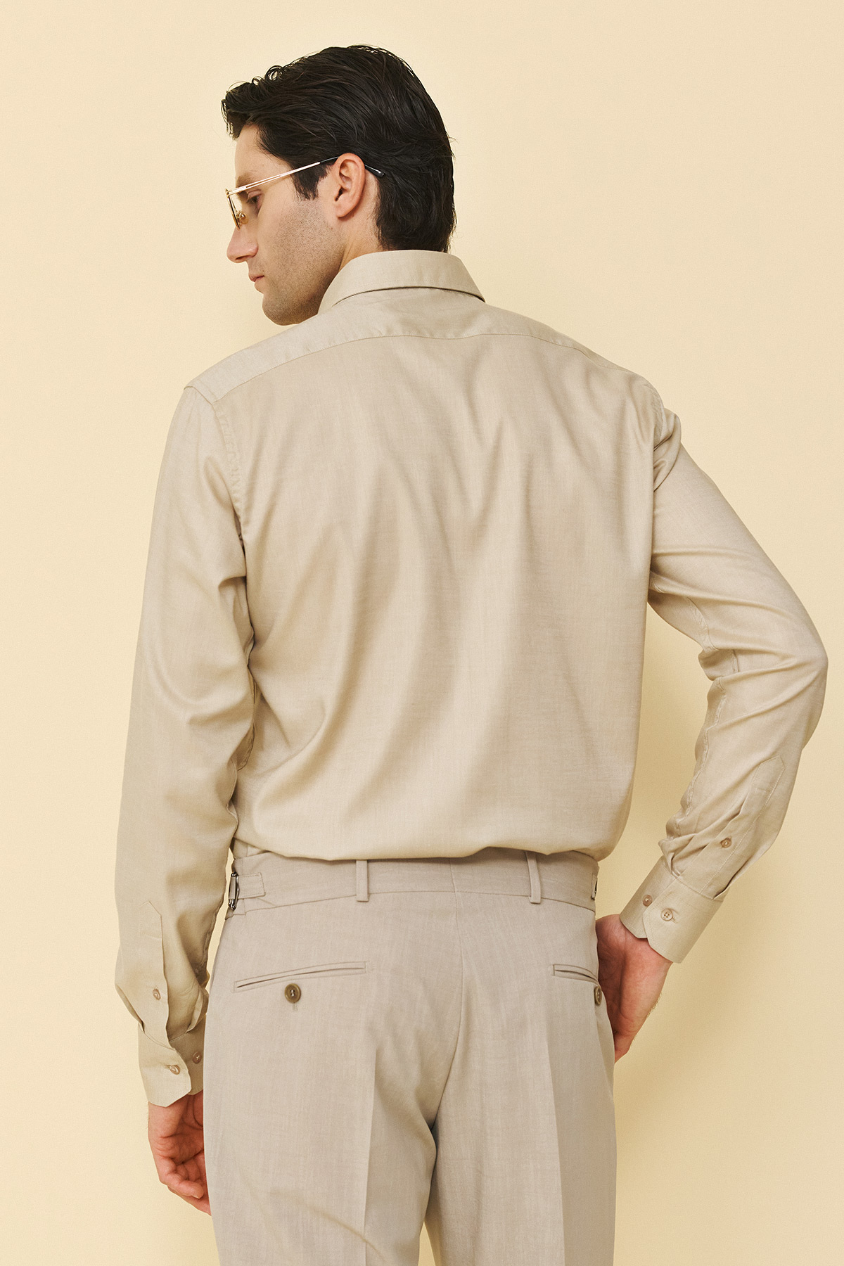 Guy Laroche Πουκάμισο Slim Fit σε BEIGE Χρώμα - Image 4