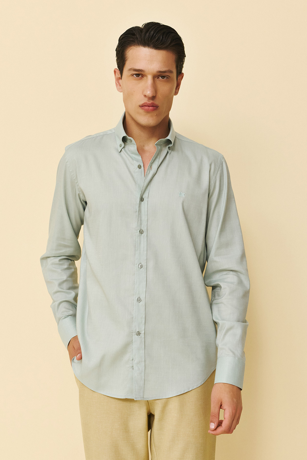 Guy Laroche Πουκάμισο Classic Fit σε Mint Χρώμα
