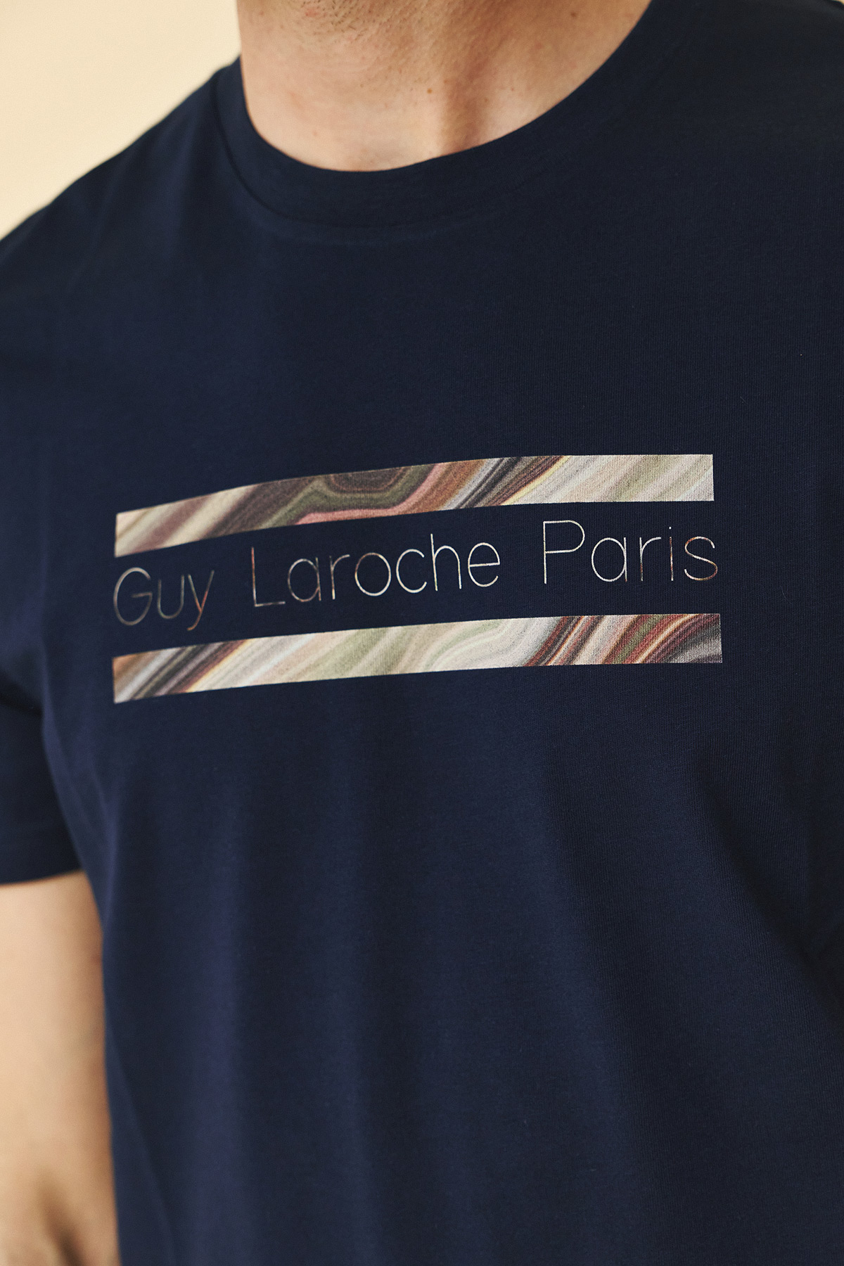Alternative view of Guy Laroche Βαμβακερή Μπλούζα T-Shirt  σε Blue Χρώμα